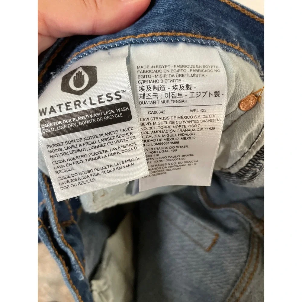 Levi's 501 Original Fit Jeans Mens 38x32 Blue Denim Straight Leg Button Fly